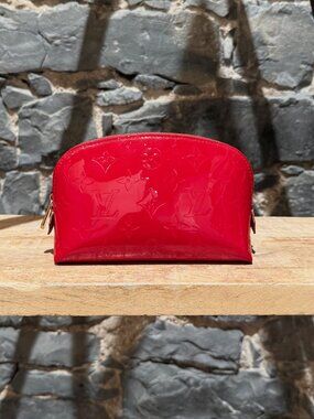 Louis Vuitton Red Vernis Cosmetic Pouch